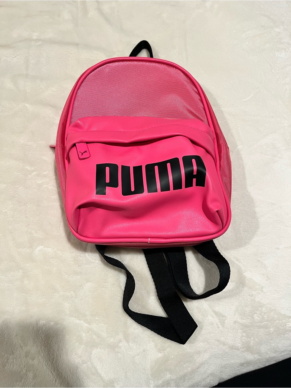 Puma Hot Pink Mini Backpack with Black Logo